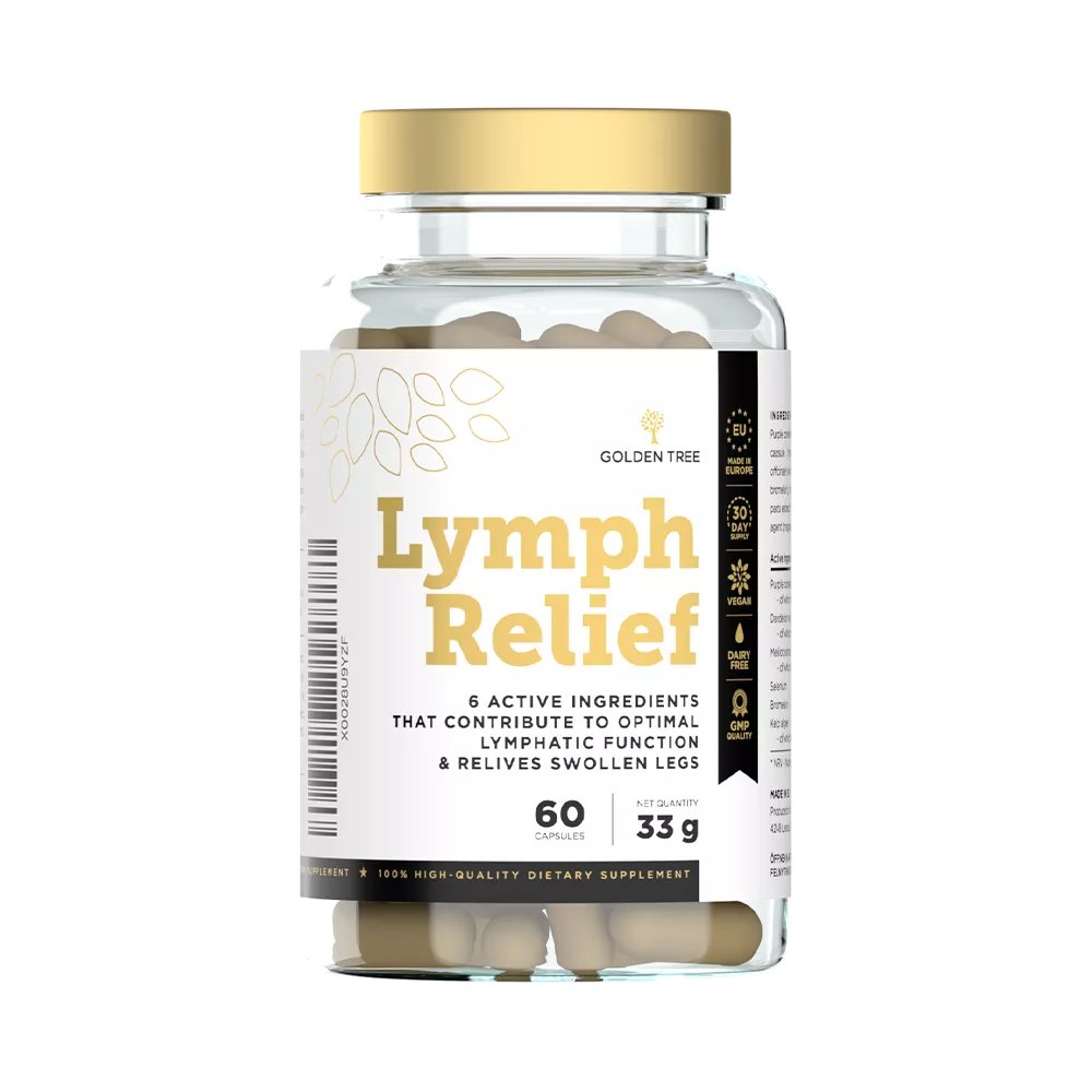 Lymph Relief supplement bottle by Golden Tree - 60 capsules